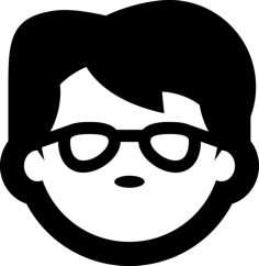 Boy Face With Glasses Sticker Svg Vector, Free Vectors File